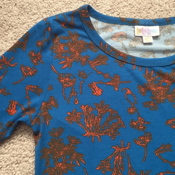NWT Lularoe blue and orange Julia dress sz xxs - Picture 5 of 5